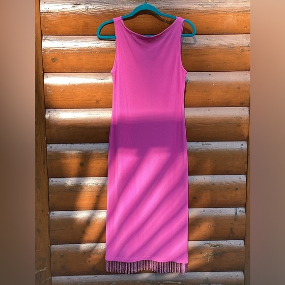 💃🏻PINK HANDKERCHIEF DRESS FUSCHIA GAUZE Sz S - Picture 11 of 16
